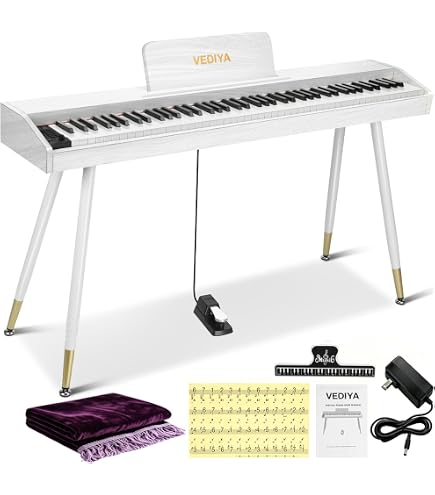 Amazon.com: Vediya Digital Piano 88 Keys Semi-Weighted Full Size